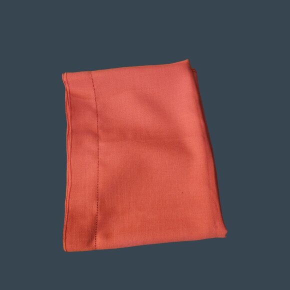 Vintage By Vera Pink Tablecloth 50% Rayon 35% Polyester 15% Linen 52" x 68" - Picture 7 of 7